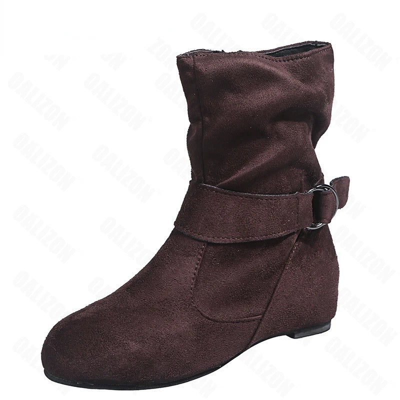 Wendeline | Bottines Femme à Zip Latéral et Sangle à Boucle - Confort et Élégance