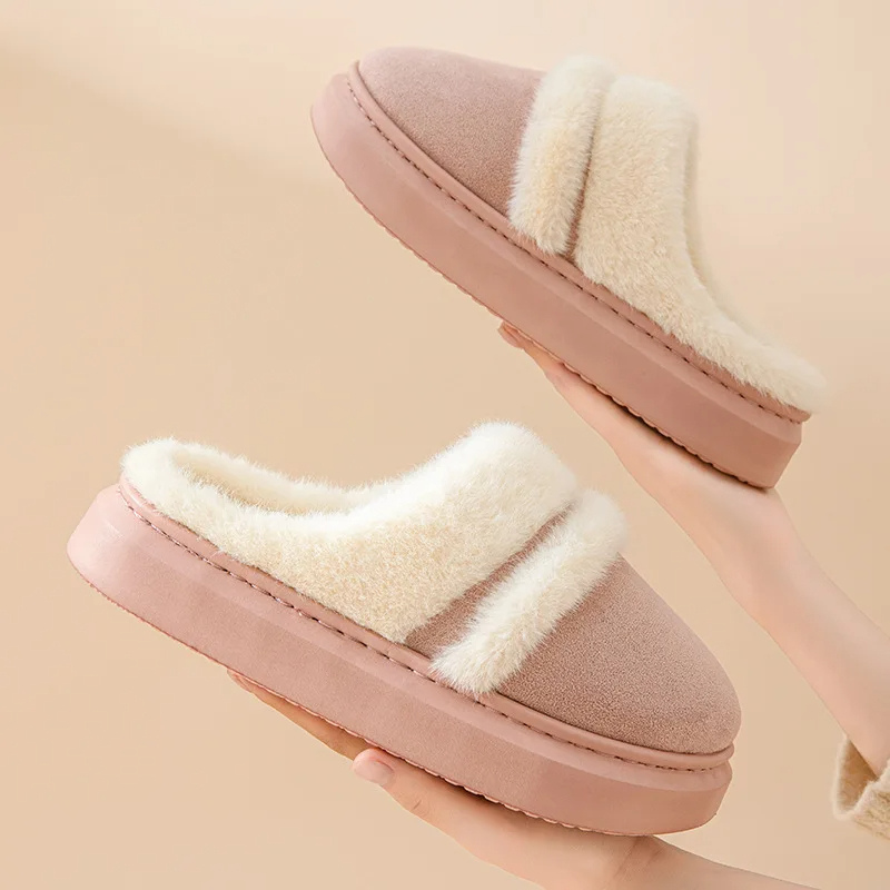 Zorina | Chaussons d'hiver pour femme, doublure en peluche, semelle épaisse et fermée, confort optimal