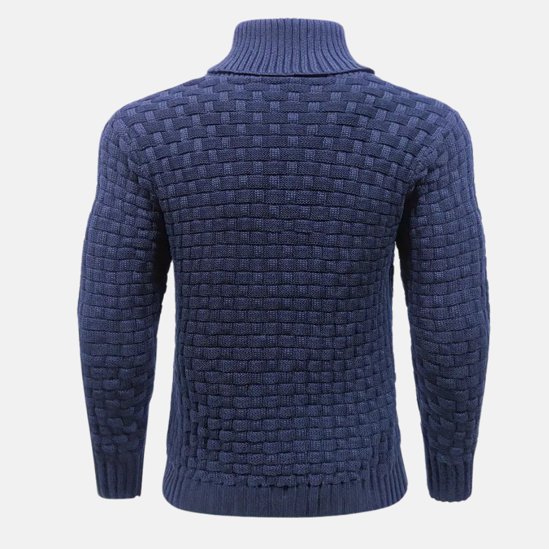 Hugo | Pull Col Châle Homme en Maille Texturée Slim Fit