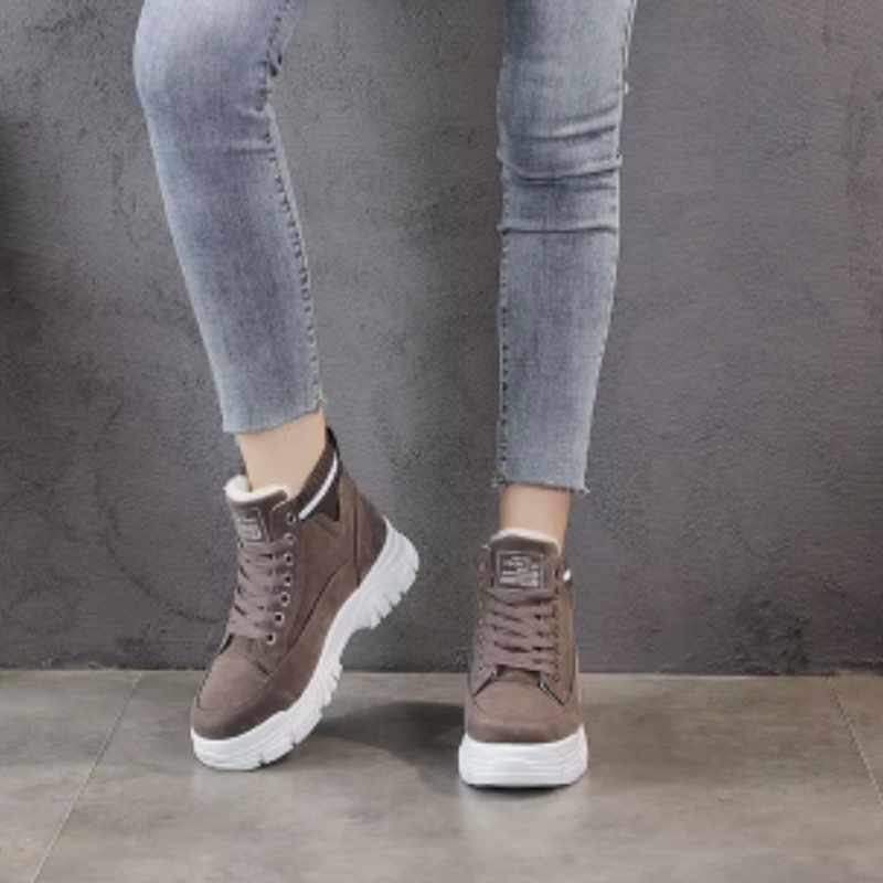 Umélie | Women's Fleece Lined Lace-Up Platform Winter Sneakers