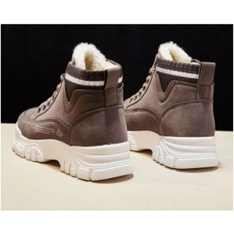 Umélie | Women's Fleece Lined Lace-Up Platform Winter Sneakers