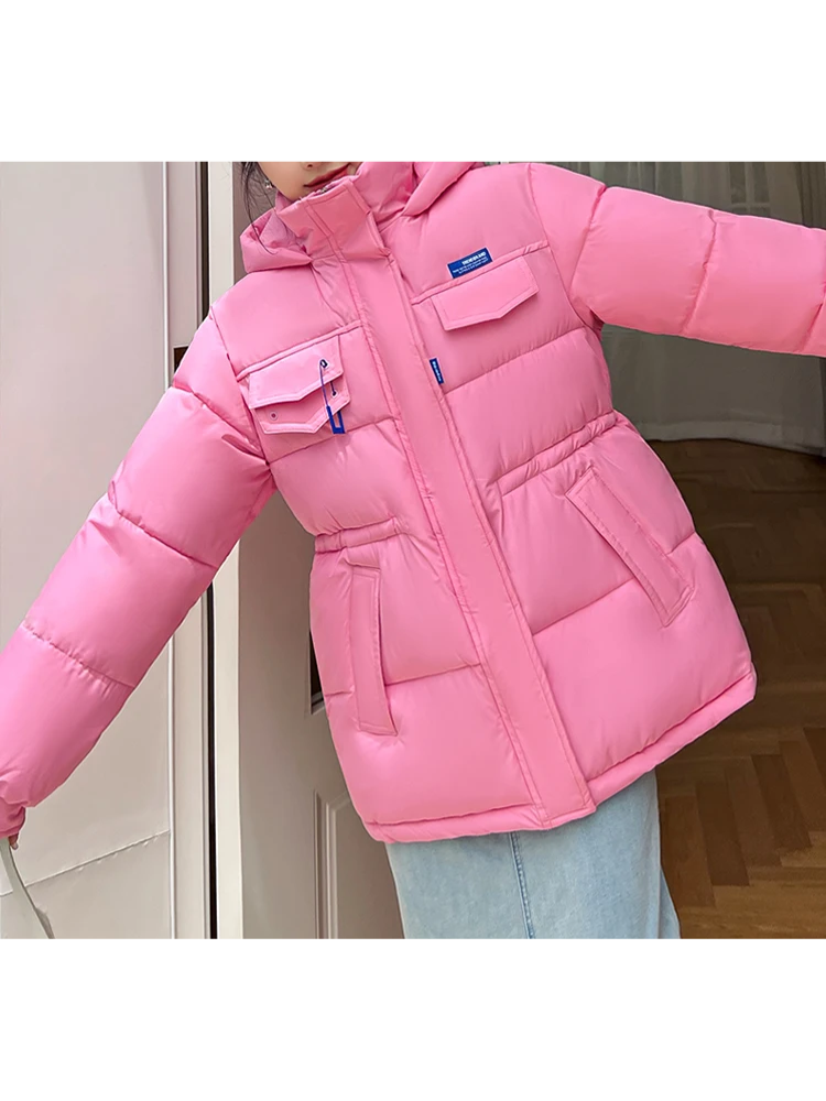 Améthyste | Manteau Oversized Femme Matelassé à Capuche et Fermeture Éclair, Hiver, Style Parka