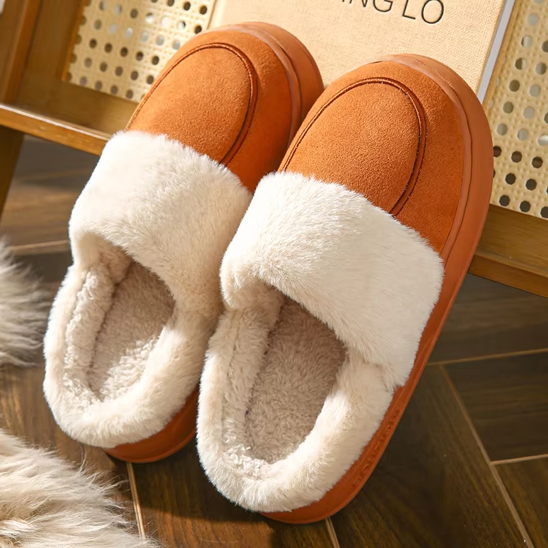 Zalée | Chaussons d'hiver pour femme, semelle épaisse, doublure en peluche et orteils fermés, confort et chaleur