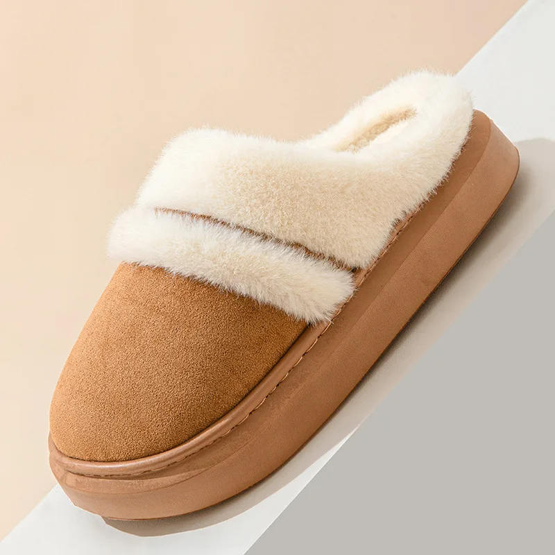 Zorina | Chaussons d'hiver pour femme, doublure en peluche, semelle épaisse et fermée, confort optimal