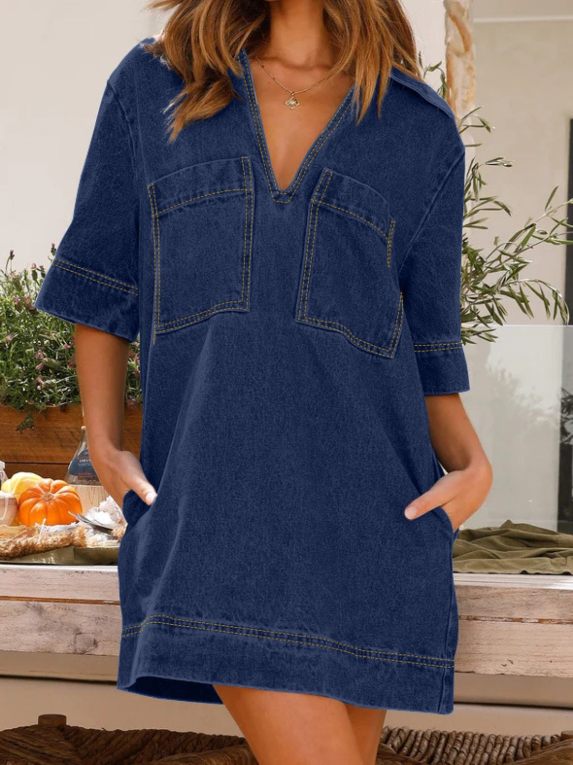 Wydia | Élégante Robe en Denim Ample pour Femme