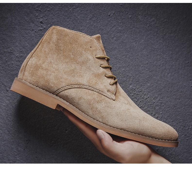 Basile | Bottines en Daim à Lacets pour Hommes – Style Rétro et Élégance au Quotidien