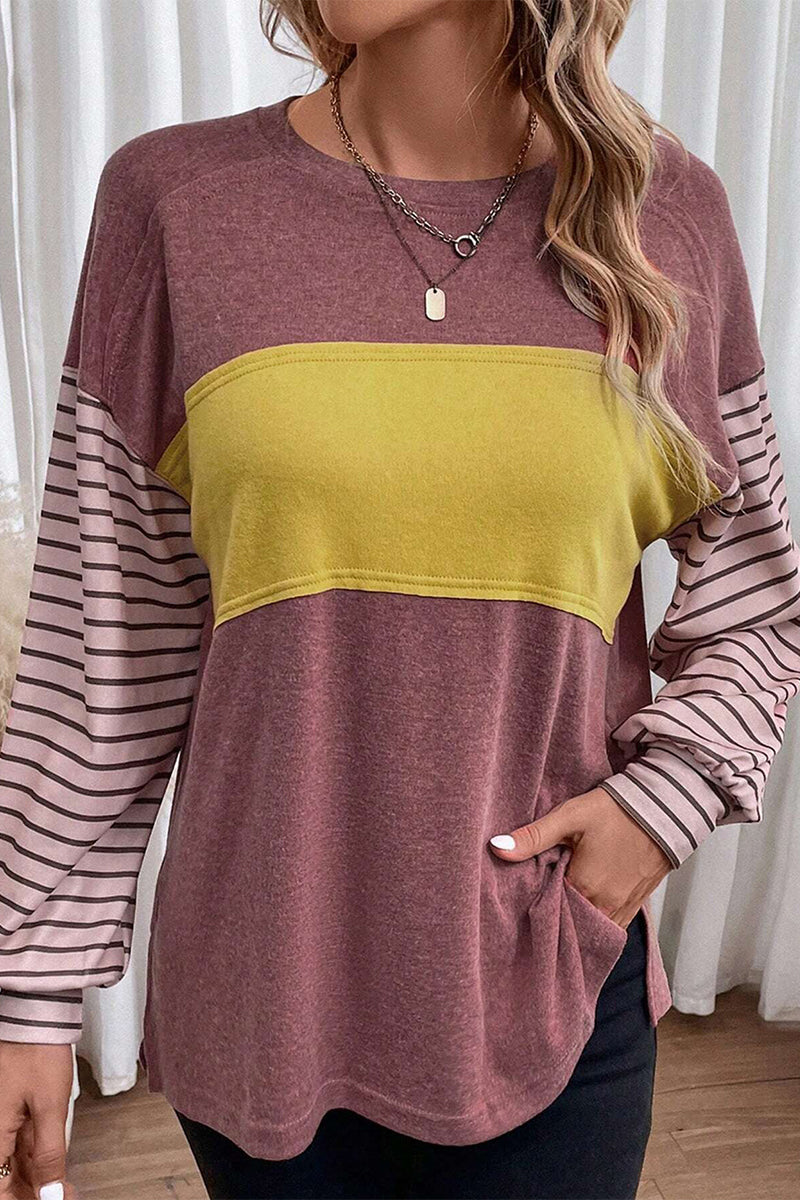 Madeleine | Pull Loose à Manches Rayées Bicolores pour Femme