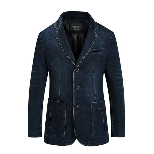 Xavier | Blazer en Denim Coton pour Hommes