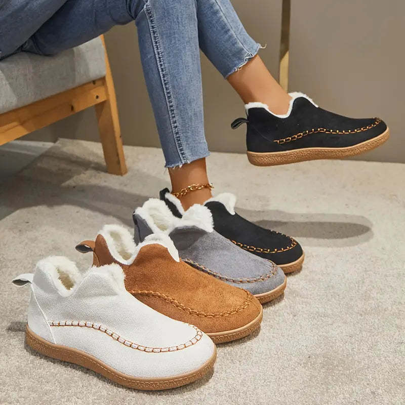 Calista | Mocassins d'hiver orthopédiques pour femme avec doublure en laine et détails de couture