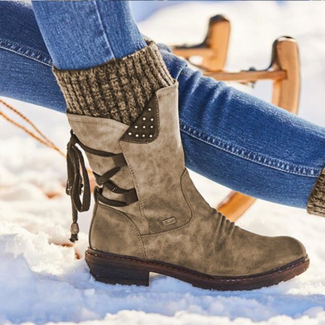 Jenell | Bottes de Neige Mi-Mollet Chaudes et Modernes