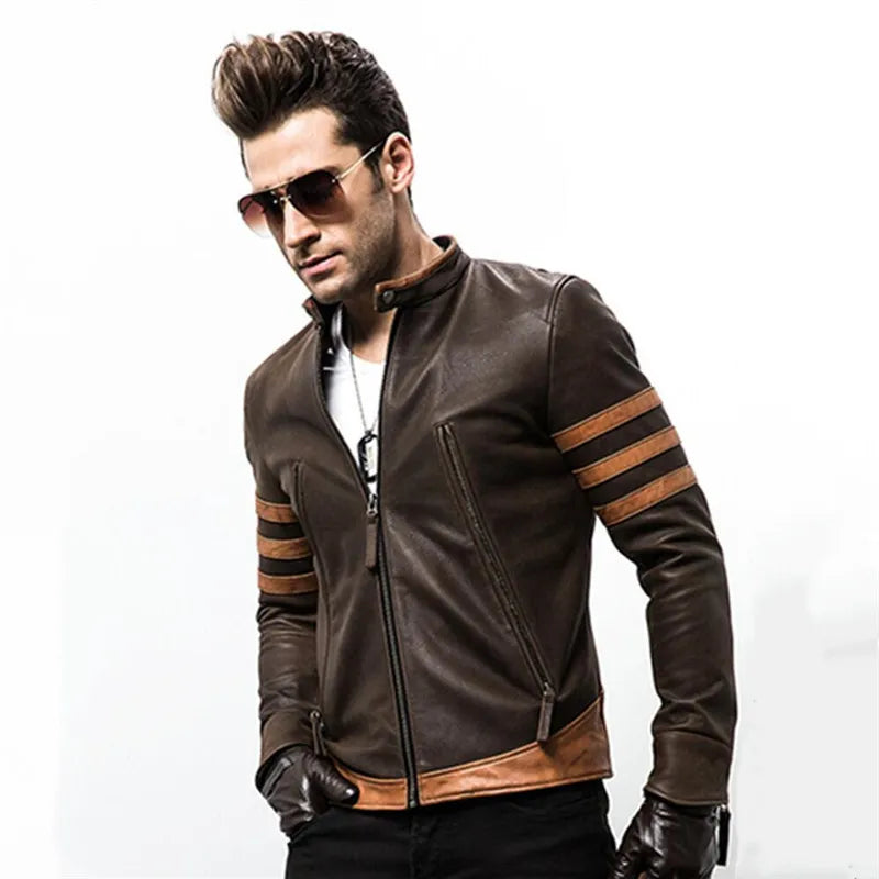 Felixus | Blouson en Cuir Classique Homme – Style Intemporel Wolverine