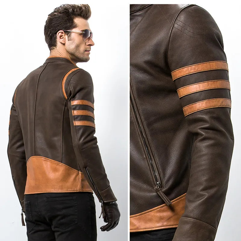 Felixus | Blouson en Cuir Classique Homme – Style Intemporel Wolverine