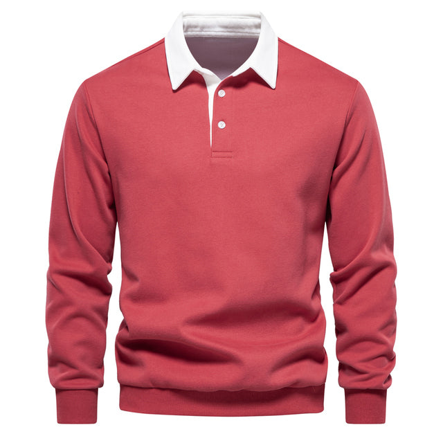 Gaspard | Polo Col Boutonné Homme Sweatshirt Épais