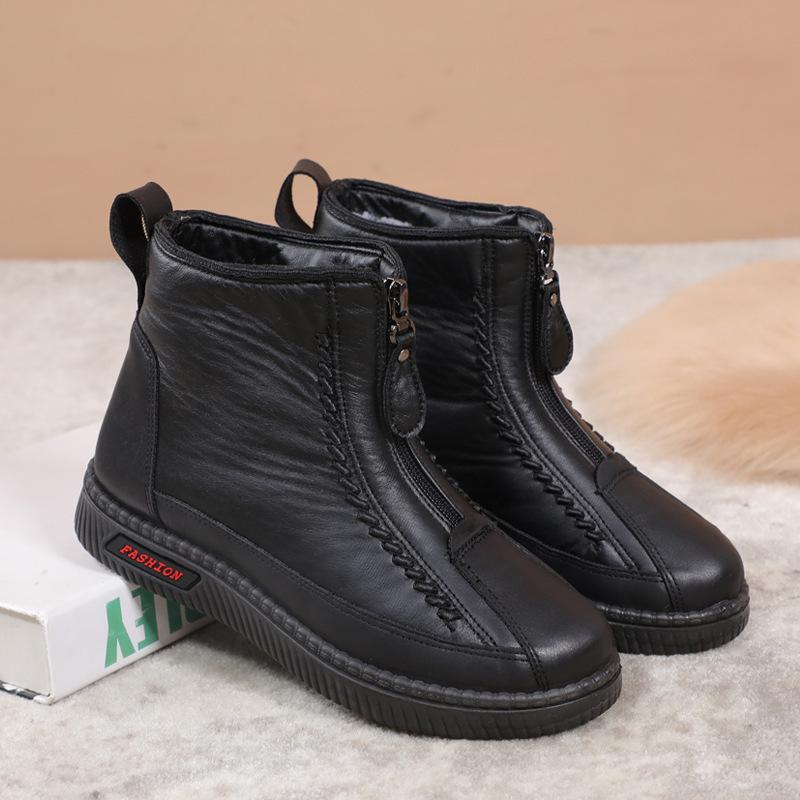 Néva | Bottines d'Hiver Chaudes Femme, Imperméables avec Doublure Polaire, Fermeture Éclair Frontale