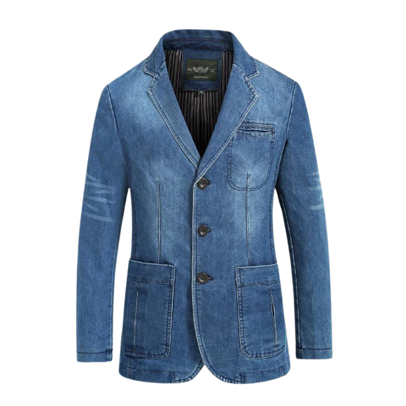 Xavier | Blazer en Denim Coton pour Hommes