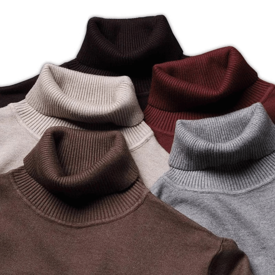 Baptistin | Pull Col Roulé Unisexe en Couleur Unie – Confort et Élégance pour l'Hiver