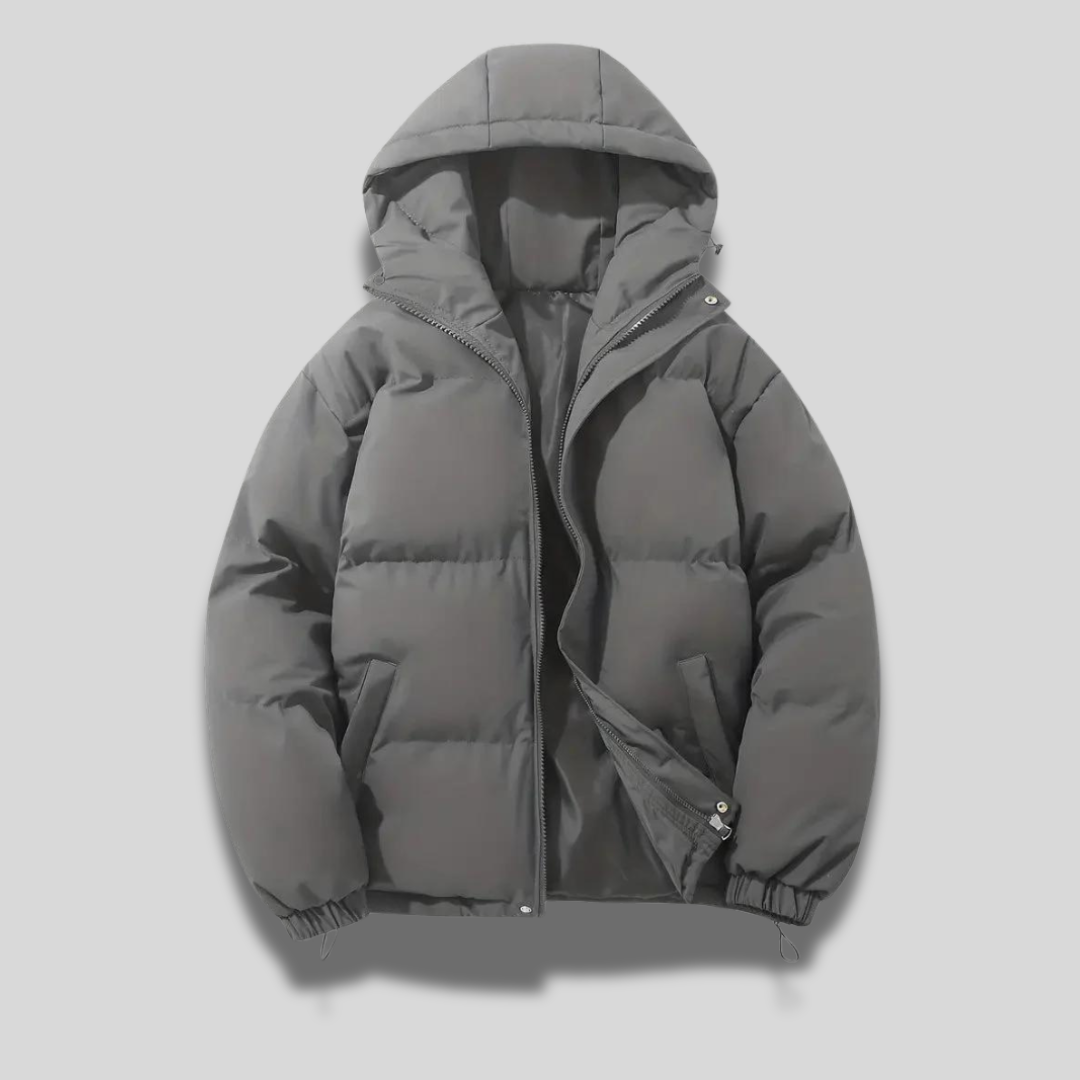 Helysée | Veste Hivernale Femme à Capuche, Zip Complet, Couleur Unie, Matelassée