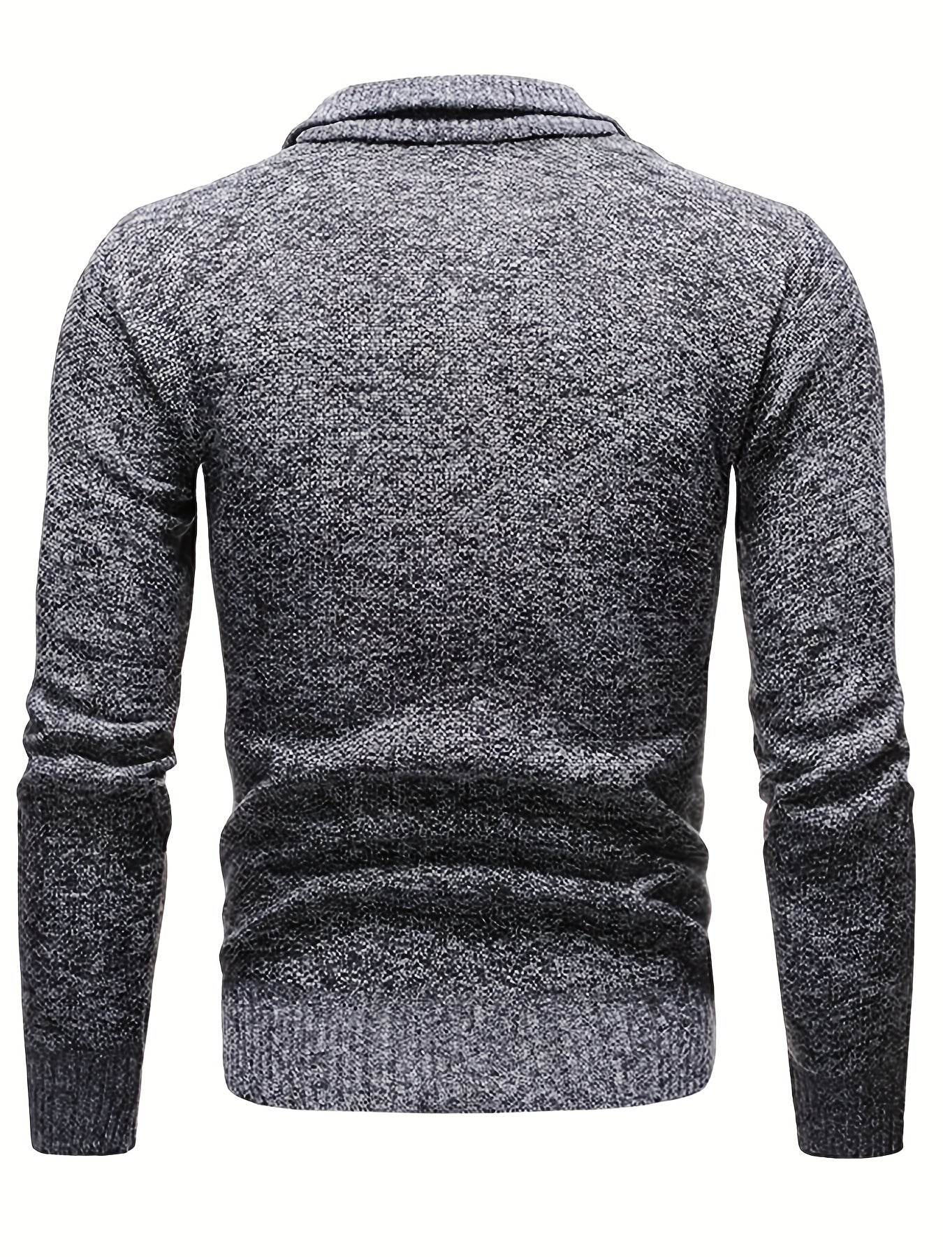 Céndric | Pull Homme à Col Montant Zippé en Couleur Unie – Décontracté et Moderne