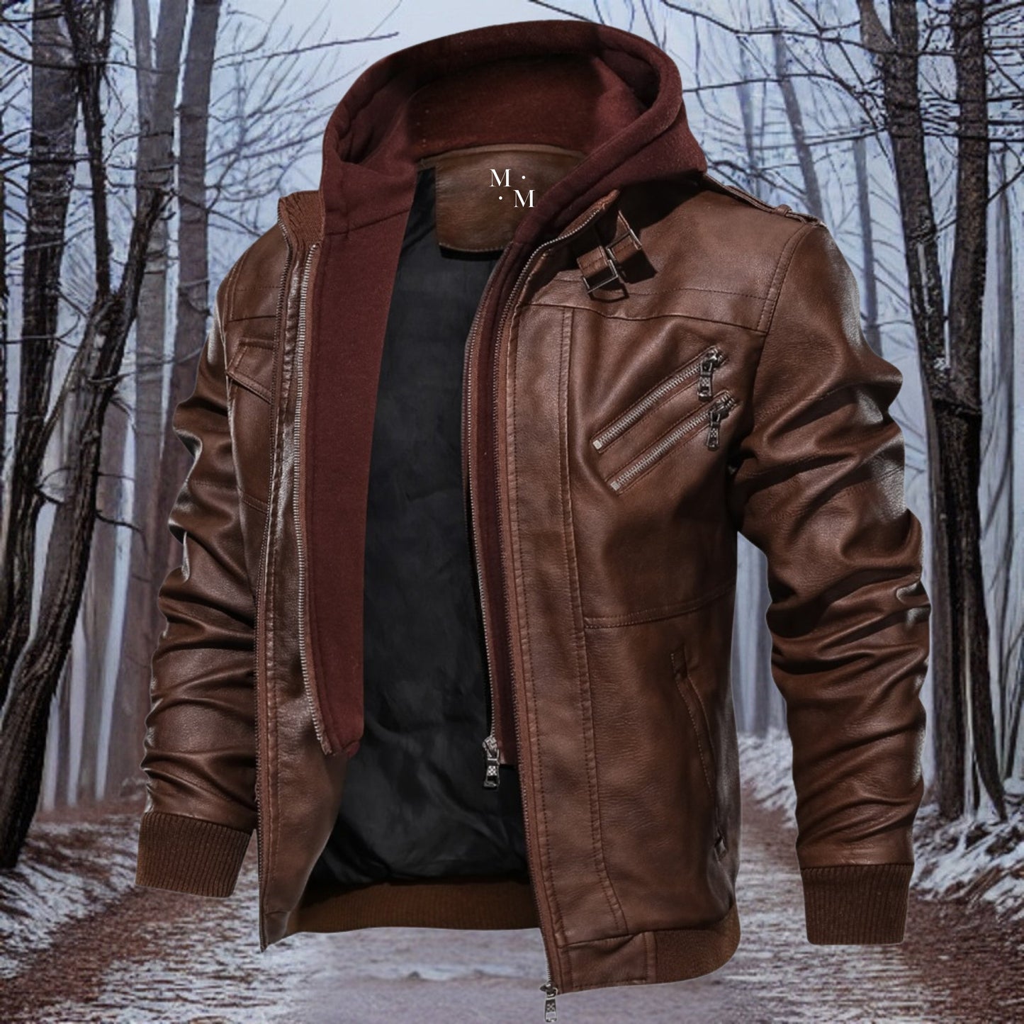 Rambo | Veste en Cuir Premium avec Capuche pour Homme