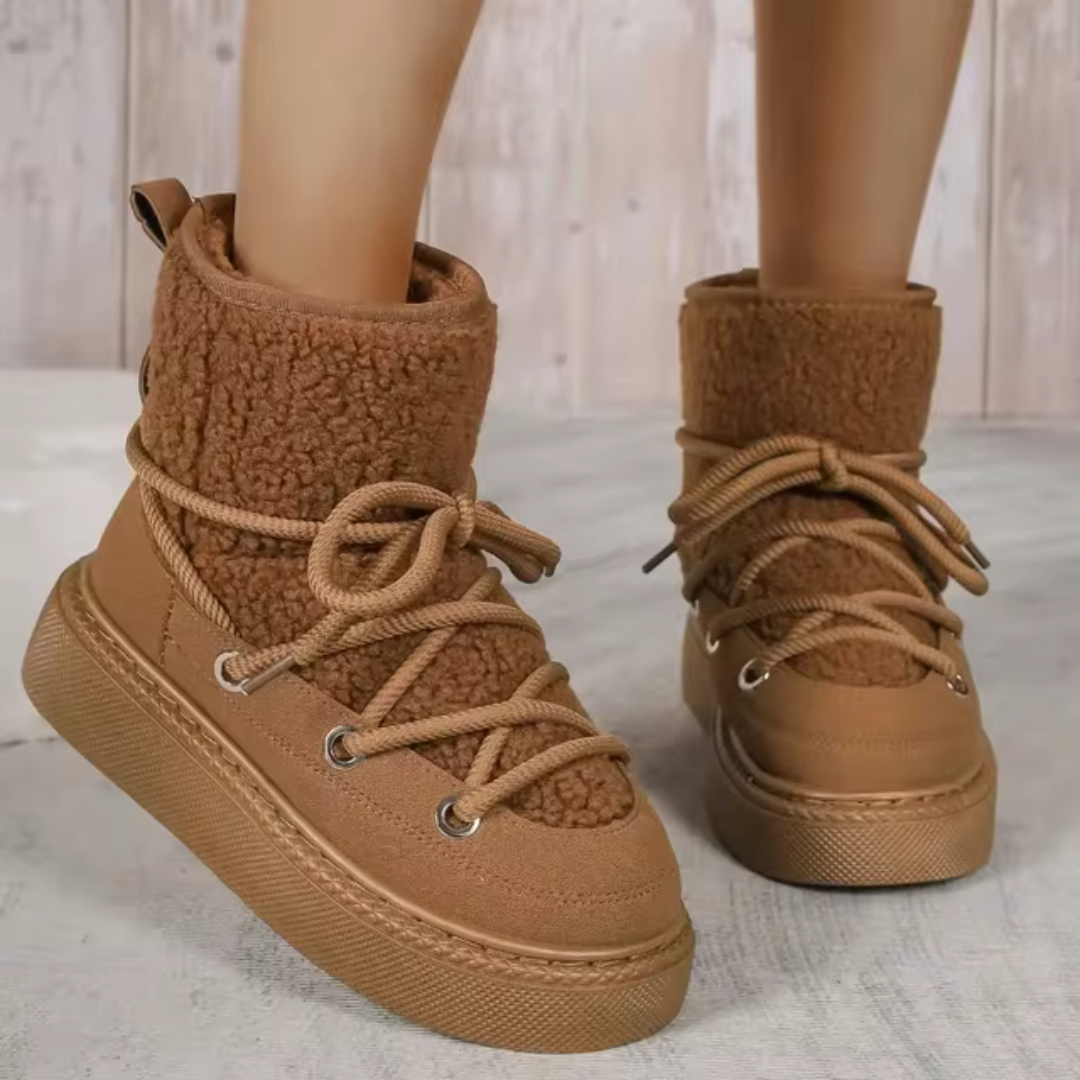 Quitanae | Bottines Chunky à Lacets, Semelle Épaisse et Confort Parfait