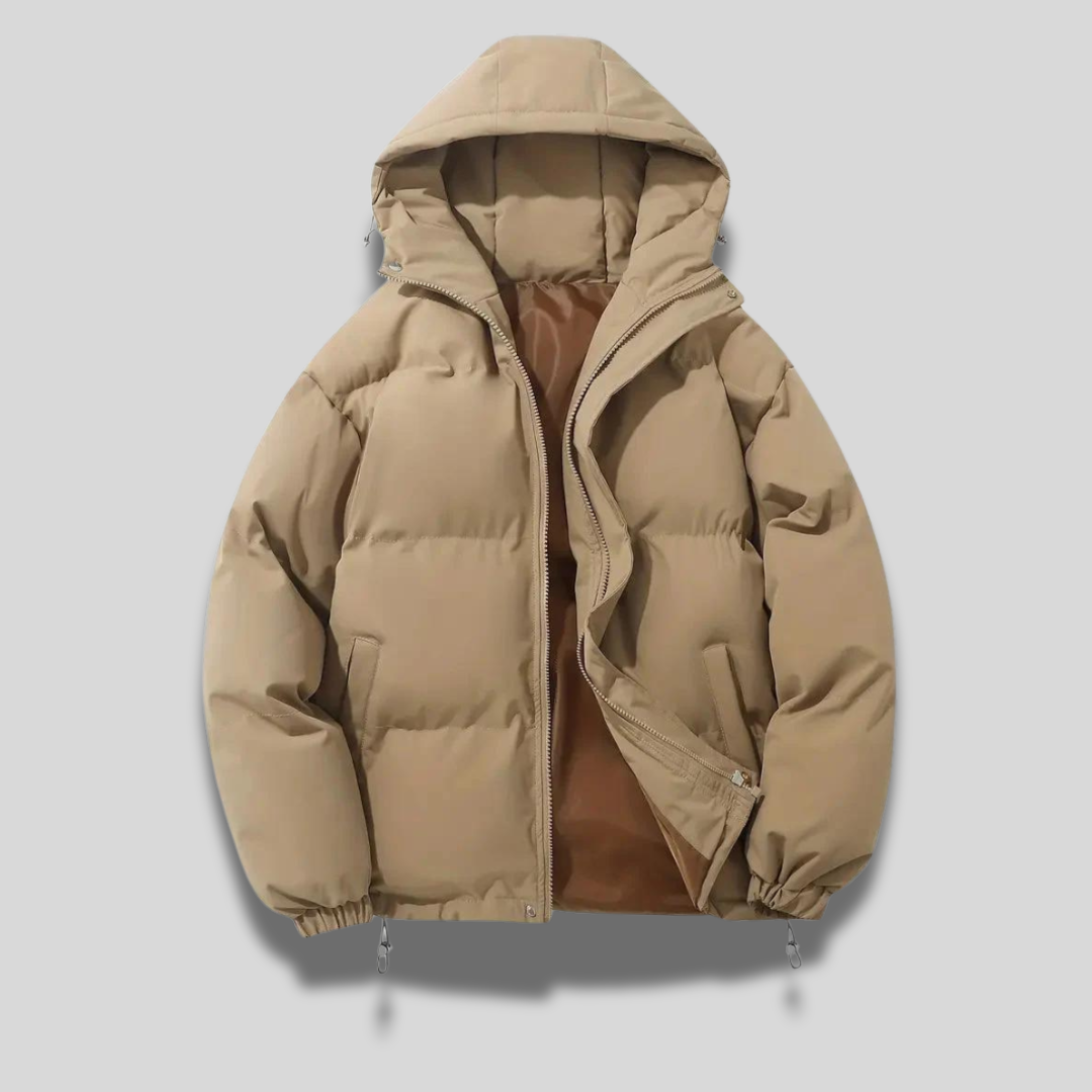 Helysée | Veste Hivernale Femme à Capuche, Zip Complet, Couleur Unie, Matelassée