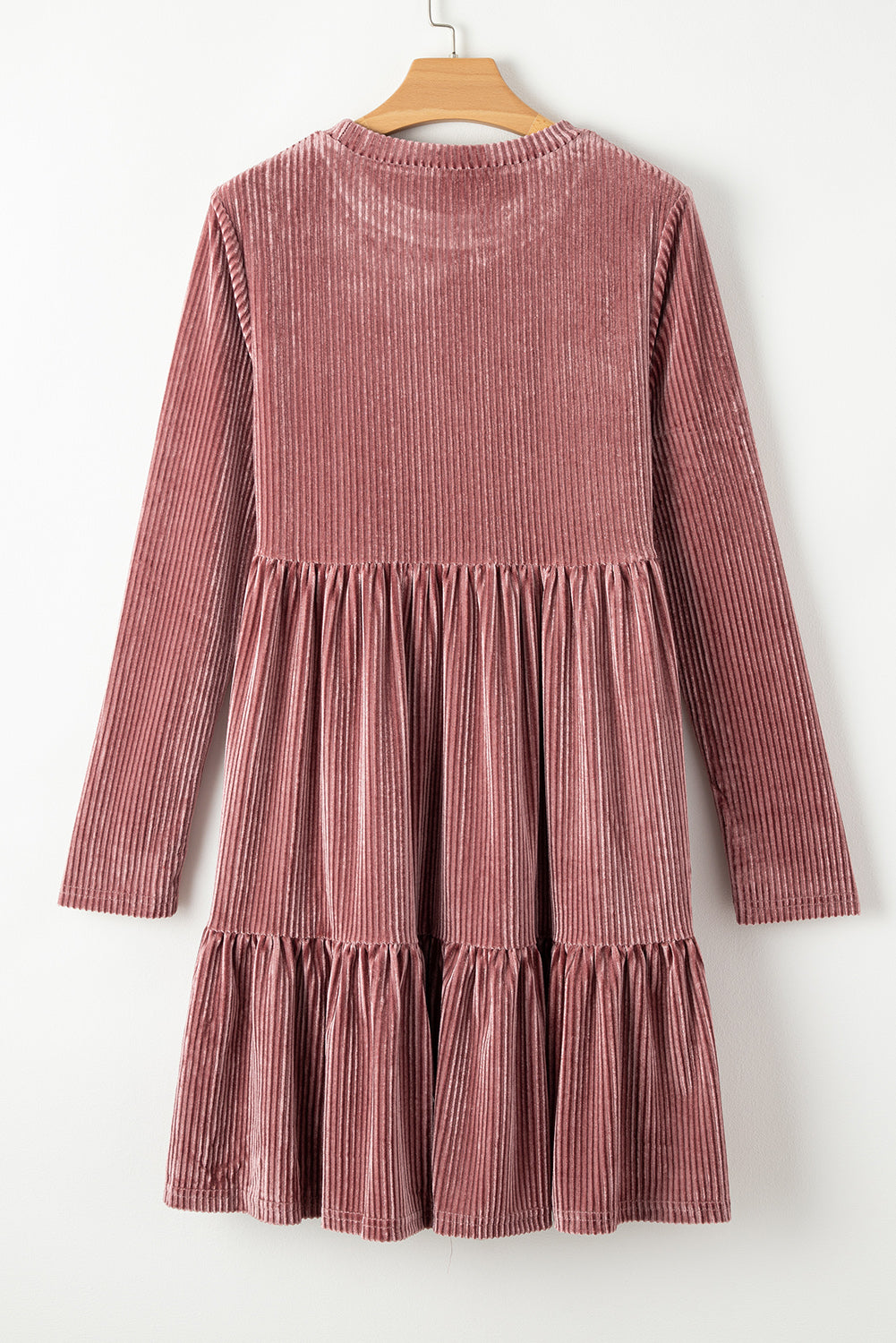 Valérie | Robe Mini en Velours Élégante à Manches Longues et Col Rond