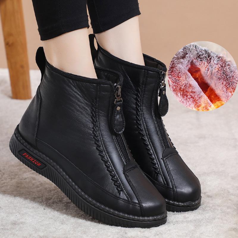 Néva | Bottines d'Hiver Chaudes Femme, Imperméables avec Doublure Polaire, Fermeture Éclair Frontale