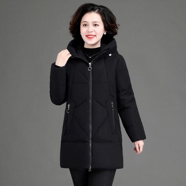 Roseline | Manteau d'Hiver Femme Matelassé à Capuche et Fermeture Éclai