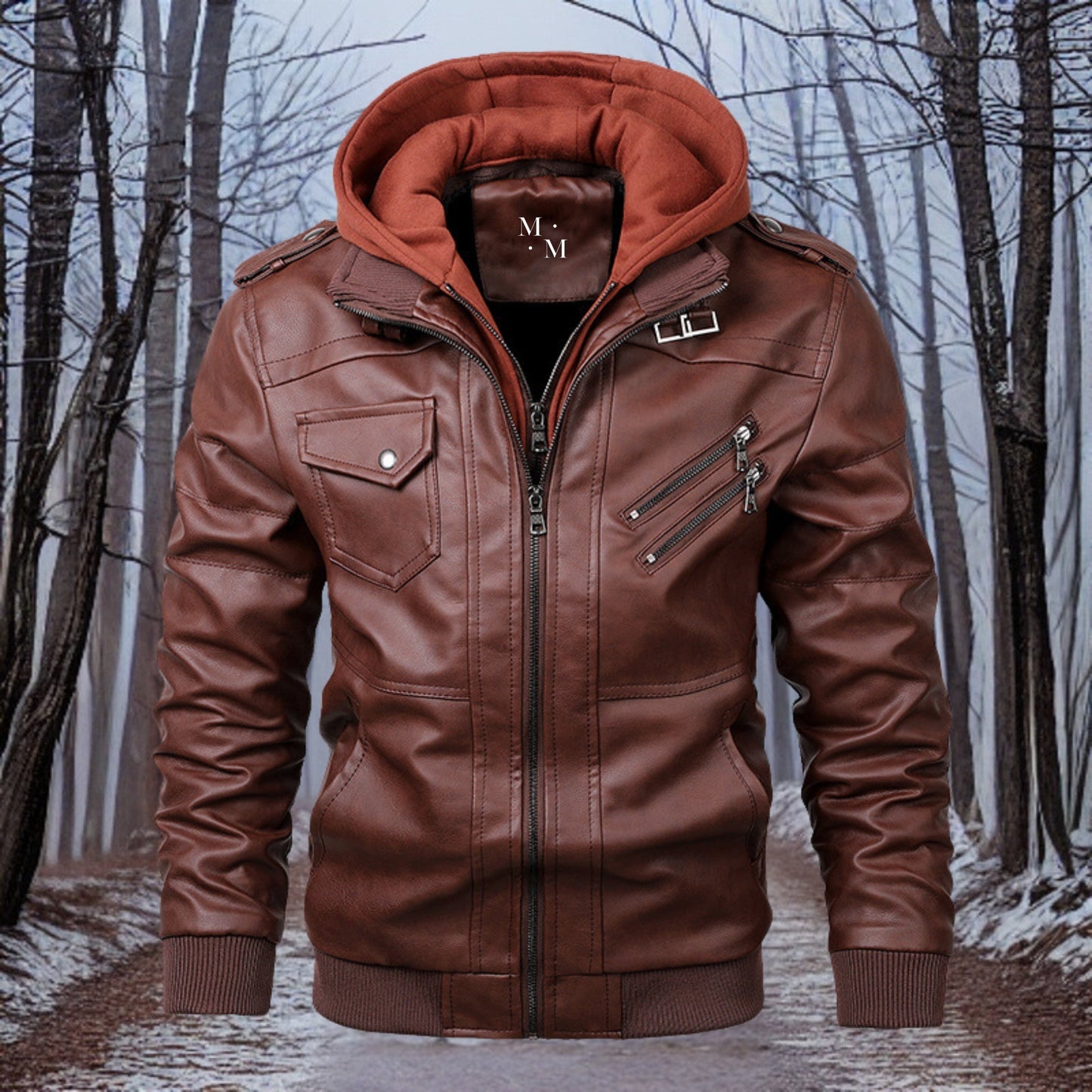 Rambo | Veste en Cuir Premium avec Capuche pour Homme