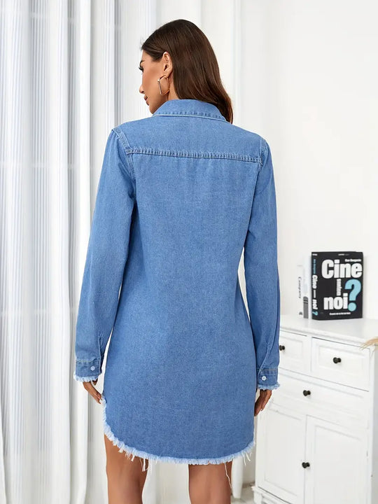 Hini | Robe-Chemise en Jean Élégante et Polyvalente pour Femme