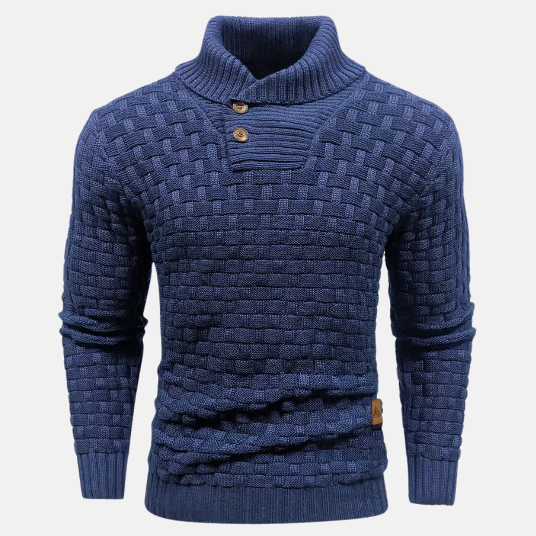 Hugo | Pull Col Châle Homme en Maille Texturée Slim Fit