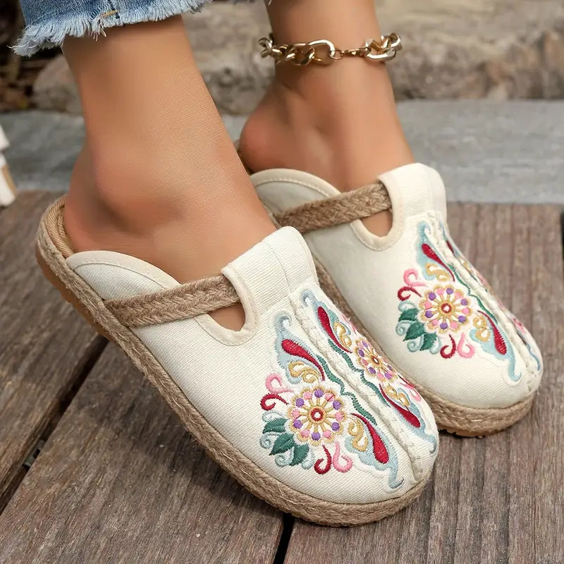 Mabel | Chaussures Plates à Motif Floral pour Femmes