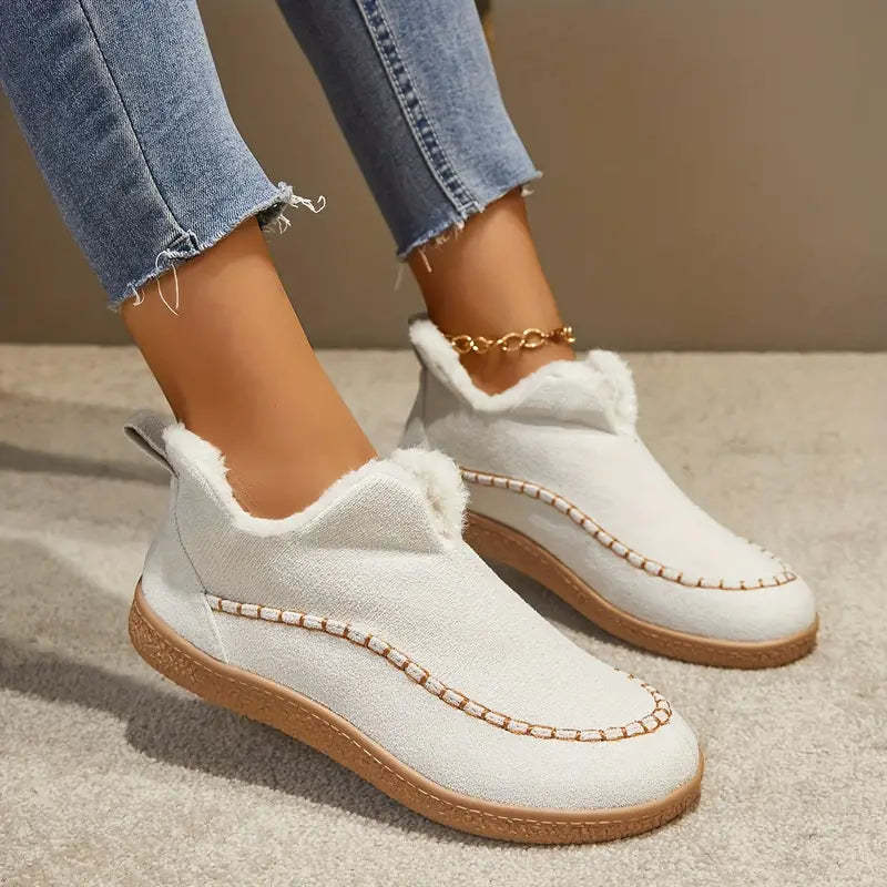 Calista | Mocassins d'hiver orthopédiques pour femme avec doublure en laine et détails de couture