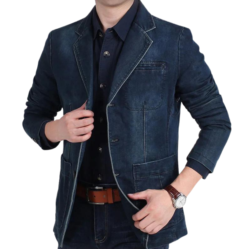 Xavier | Blazer en Denim Coton pour Hommes