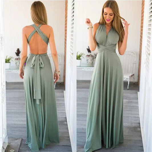 Vandielle | Robe Maxi à Enveloppe Élastique Personnalisable - Élégance et Confort