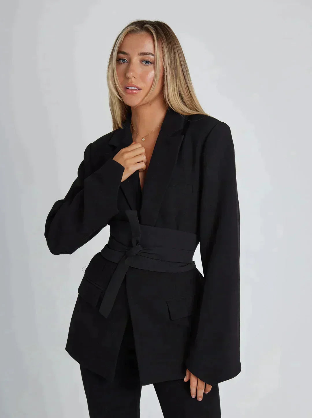 Zanda | Blazer Ceinturé pour Femmes