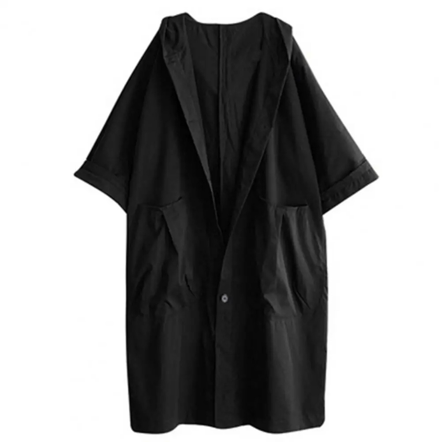 Lancelia | Trench-coat Long Femme à Capuche et Boutonnage avec Grandes Poches - Coupe Ample