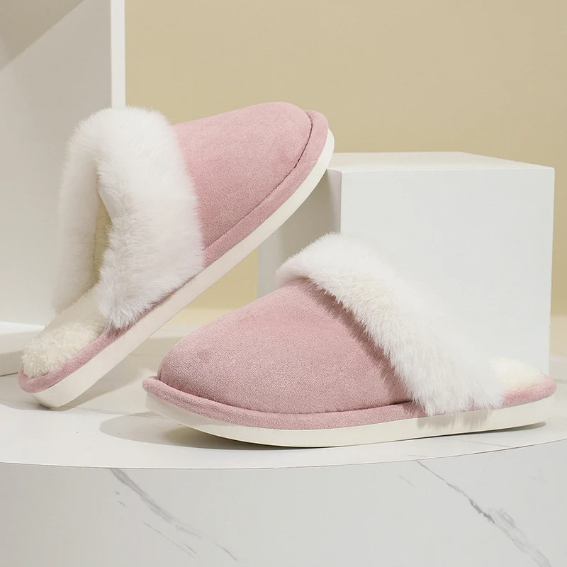 Belina | Chaussons d'hiver pour femme, orteils fermés, doublure en peluche avec détails en fausse fourrure