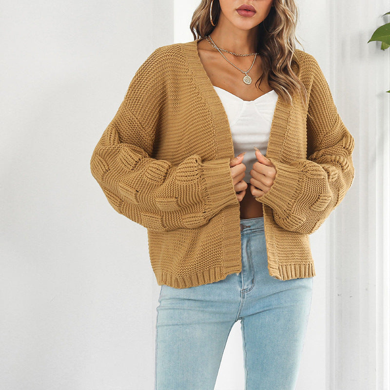 Thaïs | Cardigan Texturé Femme Ouvert, Coupe Ample, Confort et Élégance