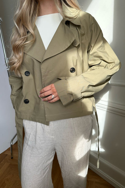 Tini | Trench-Coat Court à Double Boutonnage pour Femmes