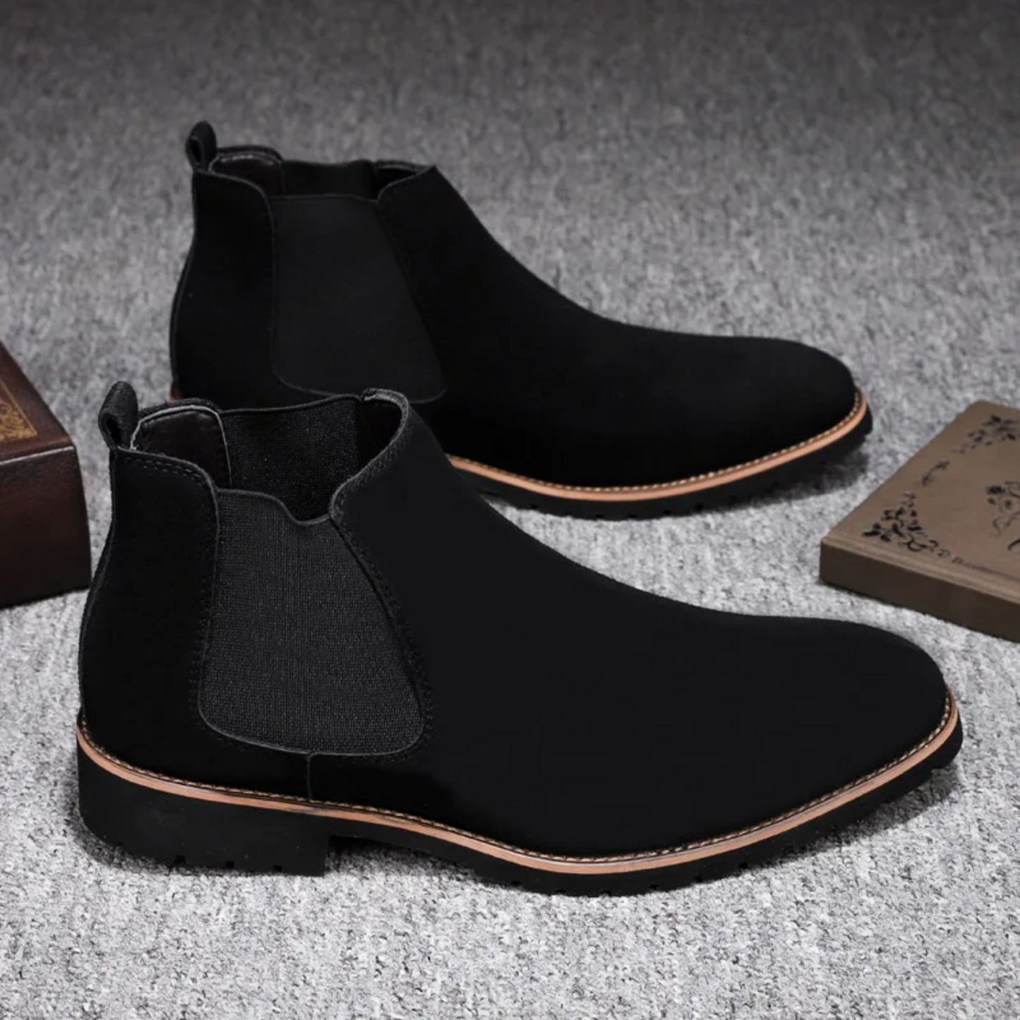 Damien | Bottines Chelsea pour Homme avec Semelle Profilée et Côtés Élastiques