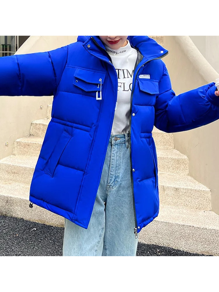 Améthyste | Manteau Oversized Femme Matelassé à Capuche et Fermeture Éclair, Hiver, Style Parka