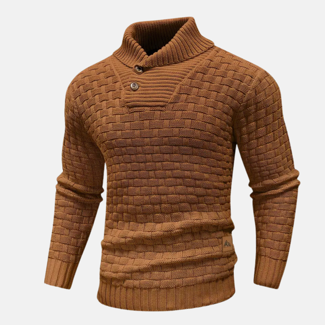 Hugo | Pull Col Châle Homme en Maille Texturée Slim Fit