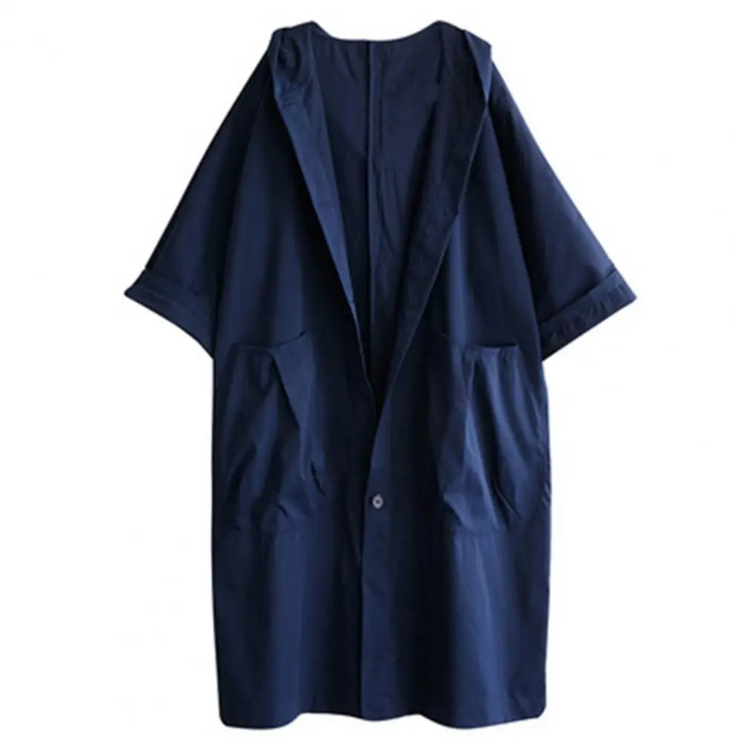 Lancelia | Trench-coat Long Femme à Capuche et Boutonnage avec Grandes Poches - Coupe Ample