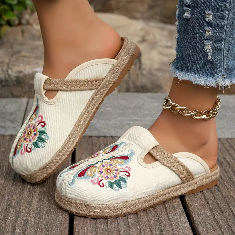 Mabel | Chaussures Plates à Motif Floral pour Femmes