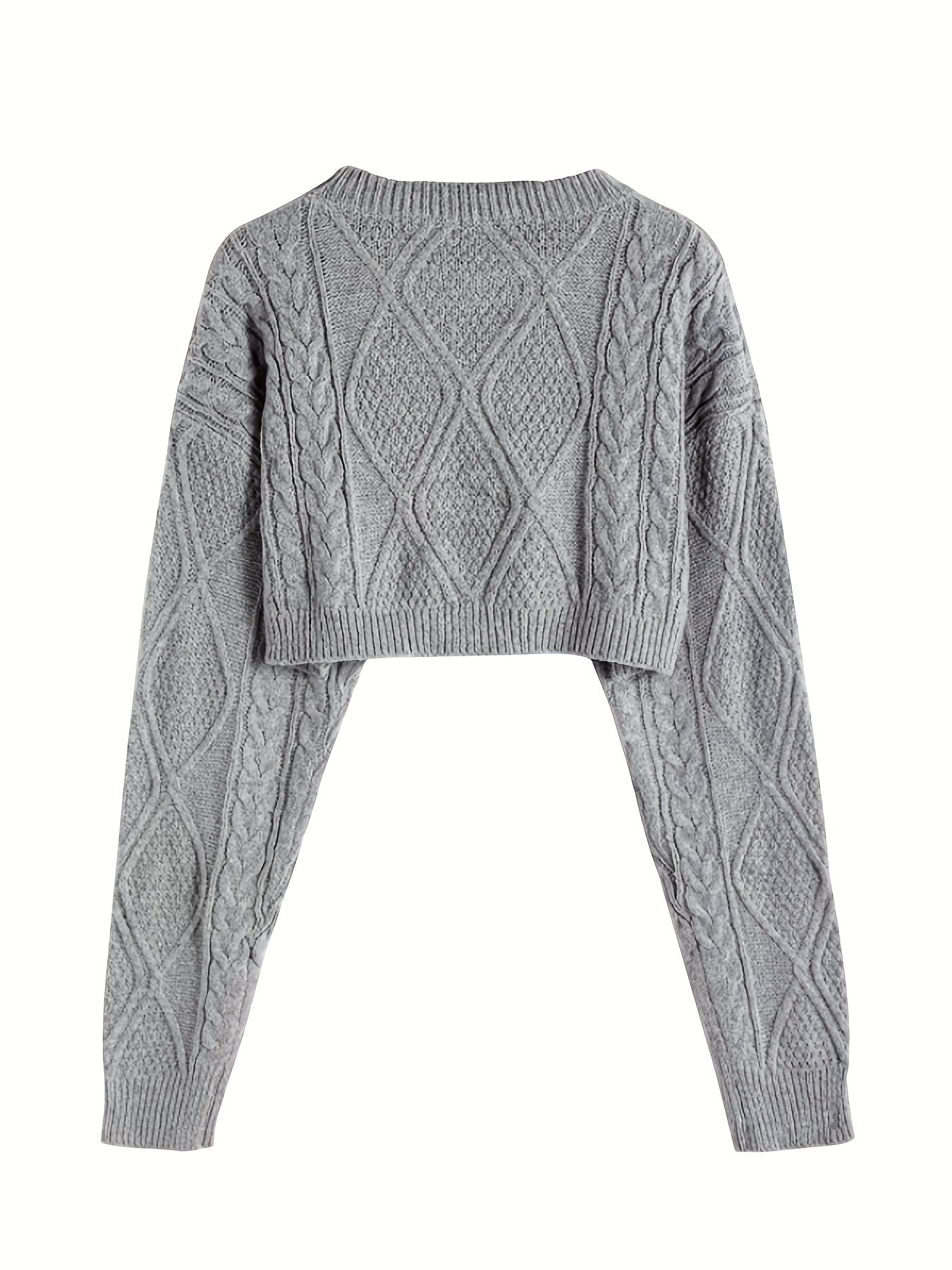 Kallista | Pull Tricoté Court Uni – Élégance Décontractée