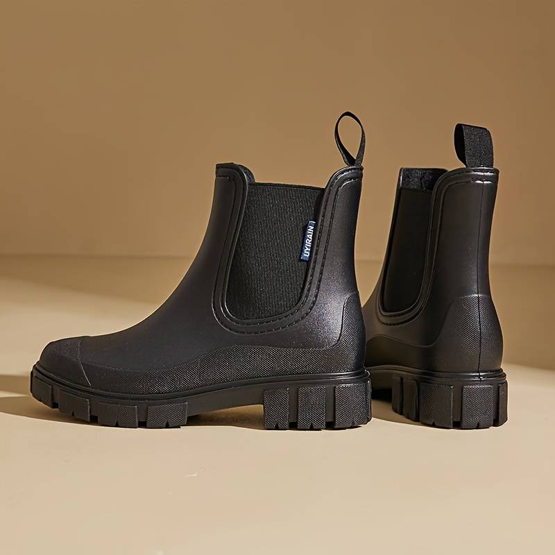 Raymonde | Bottines Chelsea Femme Imperméables et Antidérapantes, Coupe Élastique