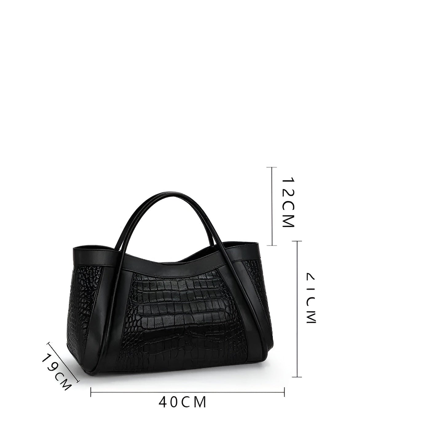 Alvère | Sac à Main en Cuir Crocodile Femme de Grande Capacité