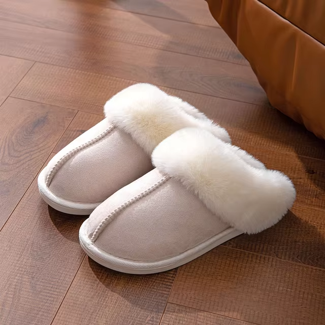 Jacinthe | Mules en Peluche pour Femme avec Fourrure Douce