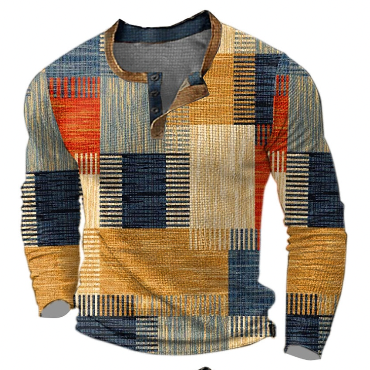 Nestor | Pull en Cachemire Multicolore à Col Rond pour Homme